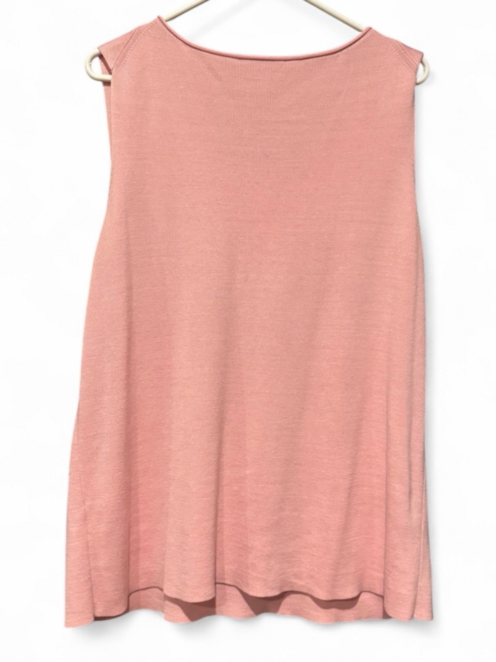 Eileen Fisher Woman 2X Pink Silk Cotton Sleeveless Knit Tank Top Shell Plus - Picture 3 of 8